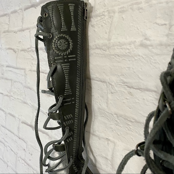 NWOT Leather Gladiator Sandals - Picture 13 of 16